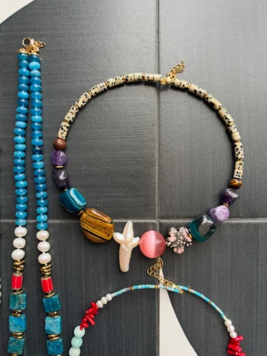 Jasper & Gemstone Necklace with Baroque Pearl
